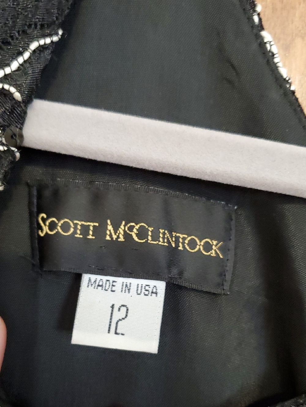 Scott McClintock Black Evening Gown Size 12 - Picture 3 of 5